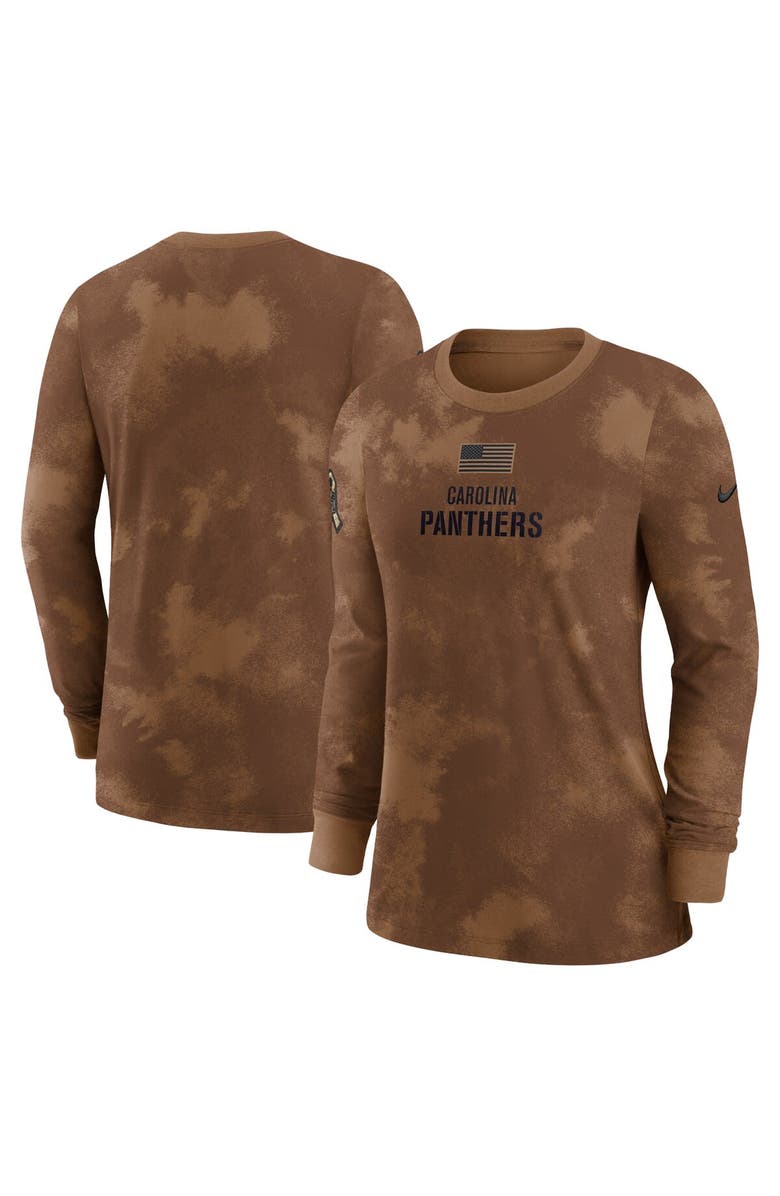 Nike Women's Nike  Brown Carolina Panthers 2023 Salute to Service Long Sleeve T-Shirt, Alternate, color, 