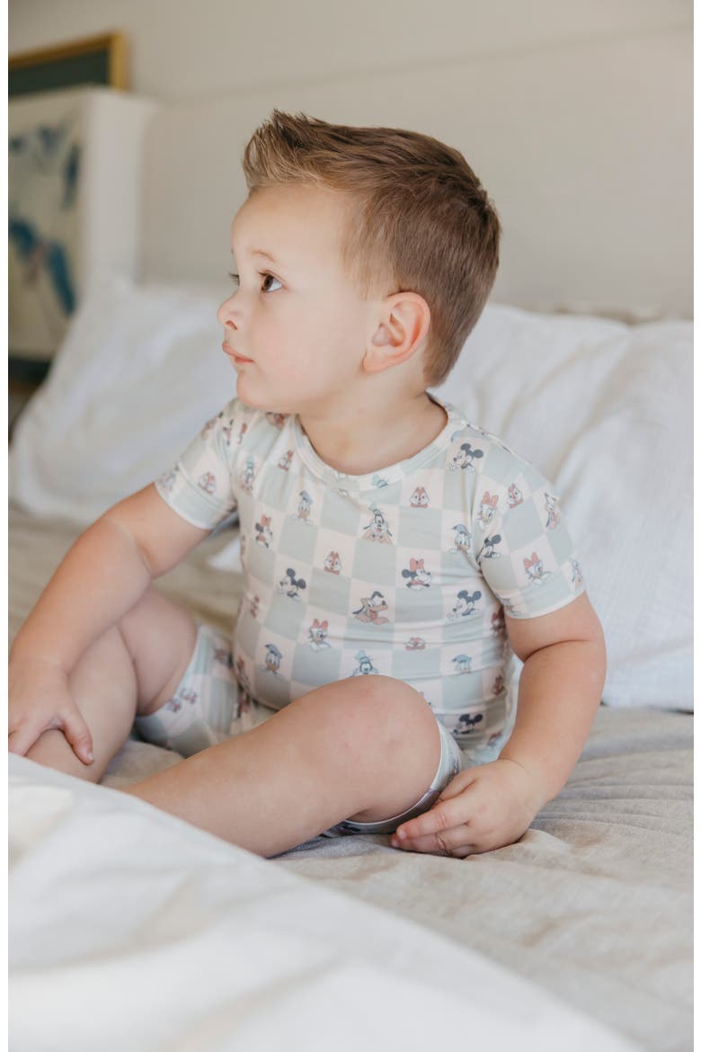 Mickey & Friends Fitted Two-Piece Short Pajamas, Alternate, color, MICKEY MOUSE FRIENDS