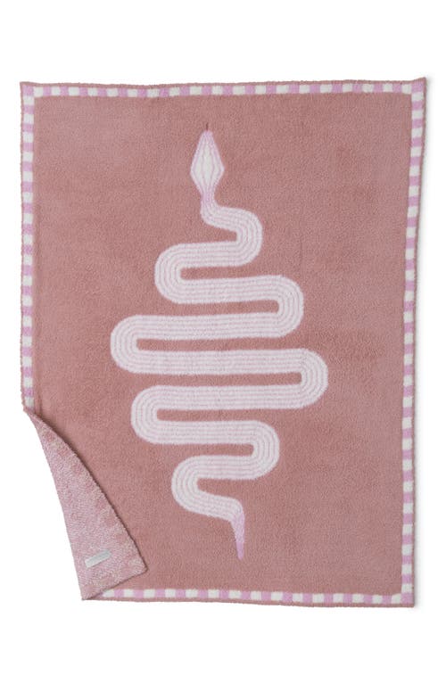 Barefoot Dreams Snake Jacquard Cozychic® Stroller Blanket In Dusty Coral Multi
