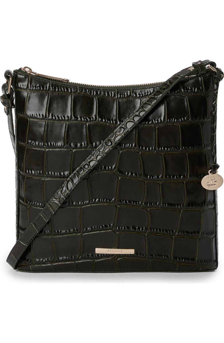 Brahmin Katie Croc Embossed Leather Crossbody Bag, Main, color,