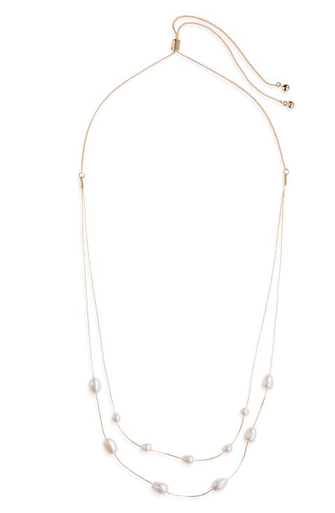 Genuine Freshwater Pearl Adjustable Layered Necklace