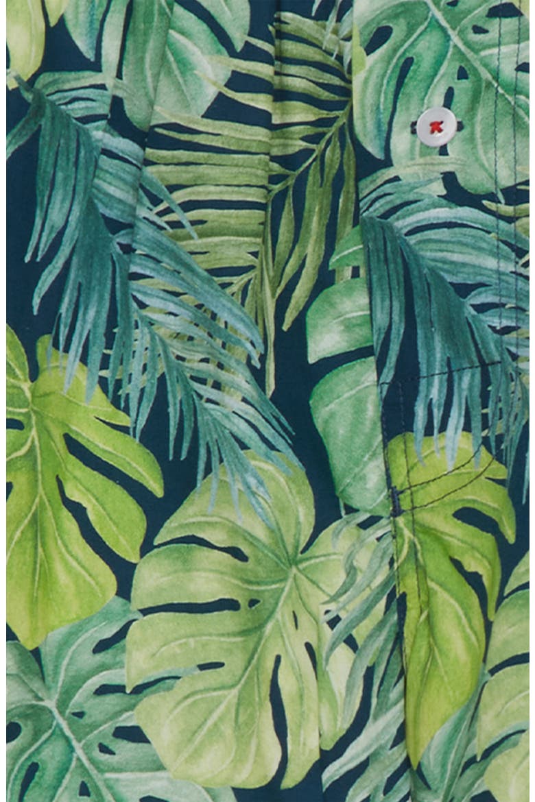 Organic Cotton Lauae Print Boxer Short, Alternate, color, Navy Green