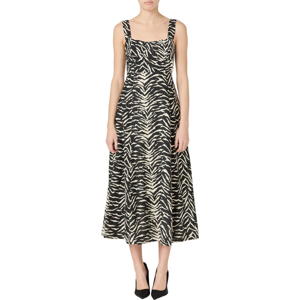 Endless Rose Animal Print Corset Bodice Cotton Dress