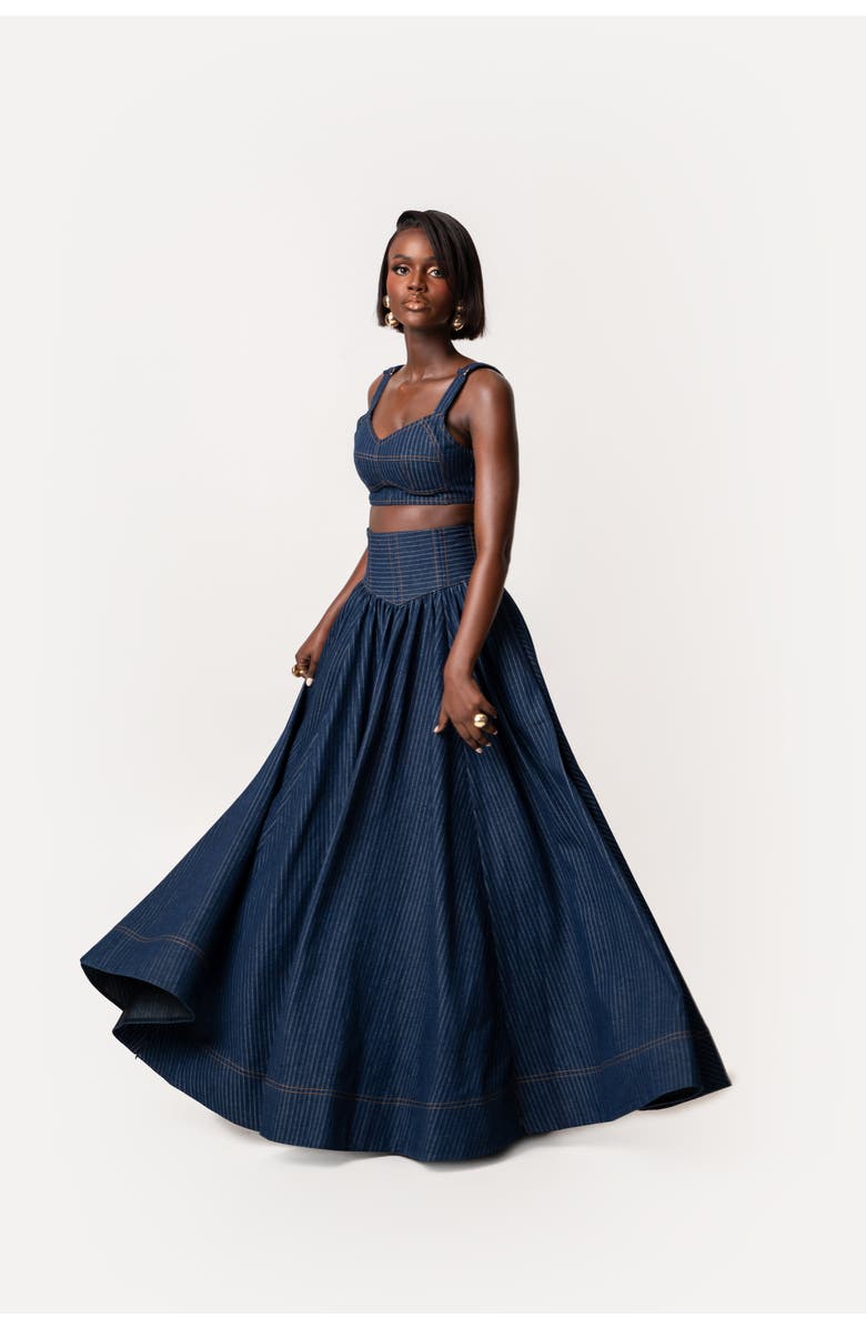 OFUURE Dani Maxi Skirt, Alternate, color, Denim