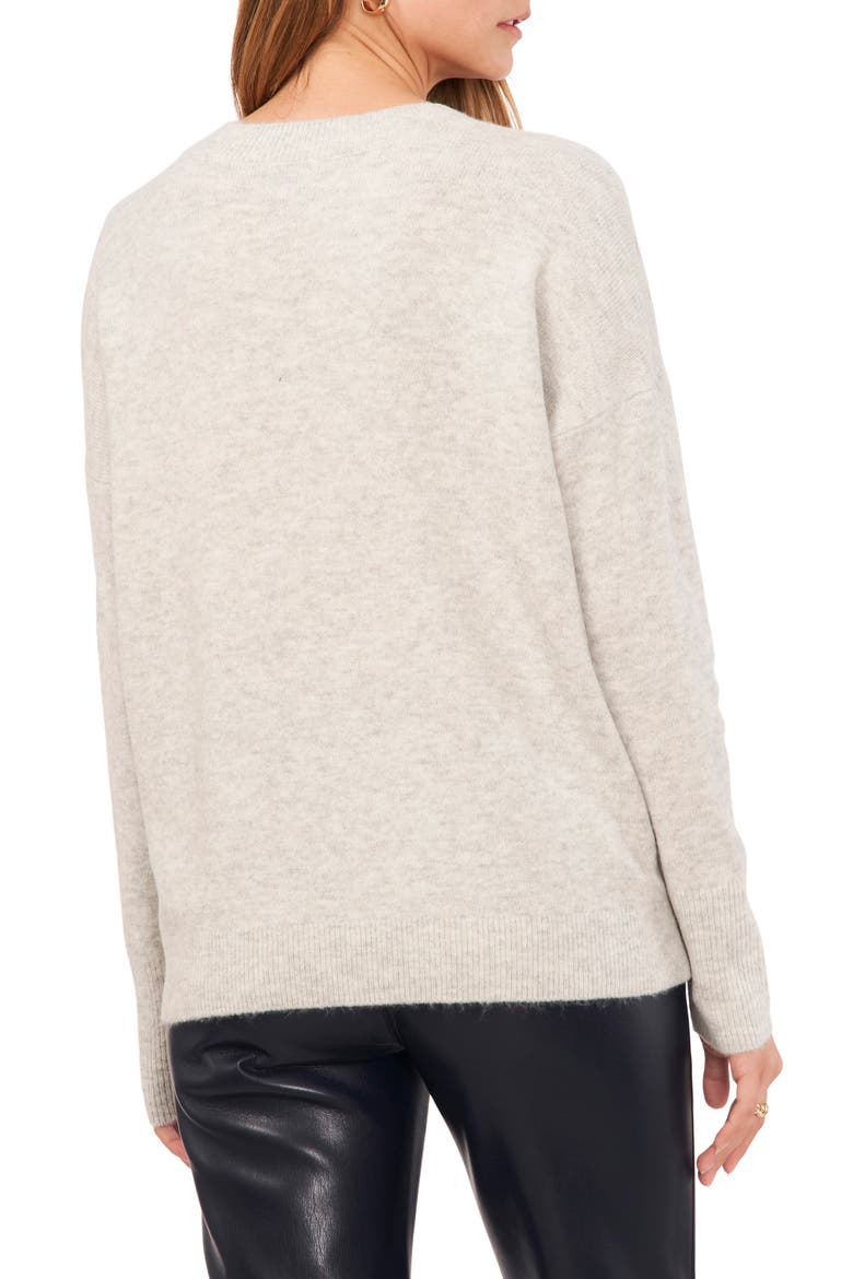 Sequin Stripe Sweater, Alternate, color, SILVER HTHR
