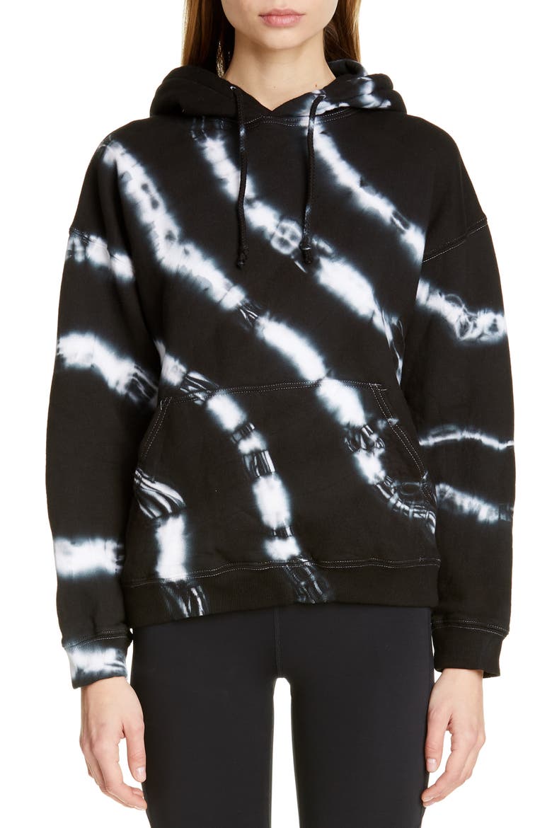 Reincarnation Graphic Tie Dye Hoodie, Main, color, BLACK TIE DYE