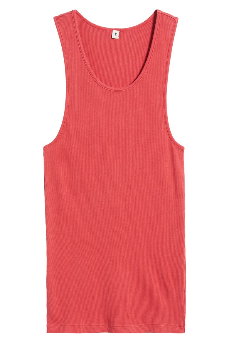 Malibu Cotton Rib Tank, Alternate, color, VINTAGE CHERRY
