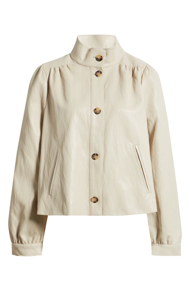 Vince Camuto Cropped Water Resistant Jacket, Main, color, Neutral