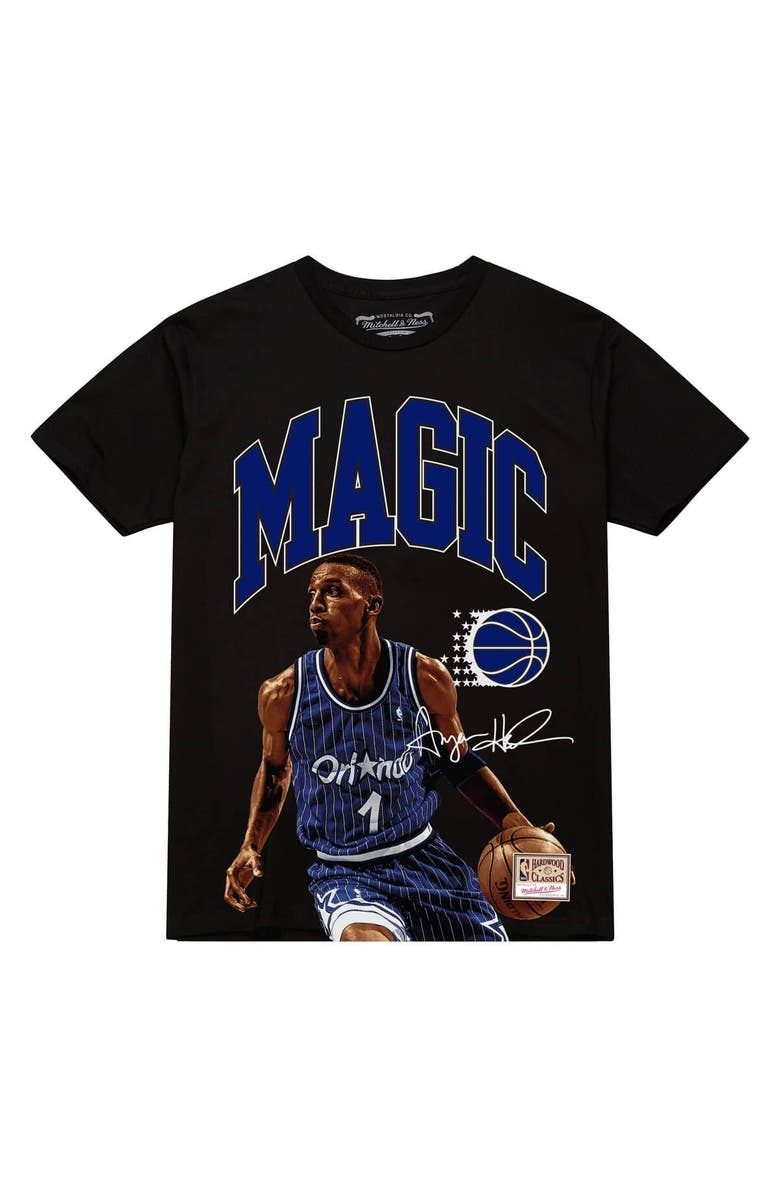 Mitchell & Ness Men's Mitchell & Ness Penny Hardaway Black Orlando Magic Hardwood Classics Player Arch T-Shirt, Alternate, color, Black