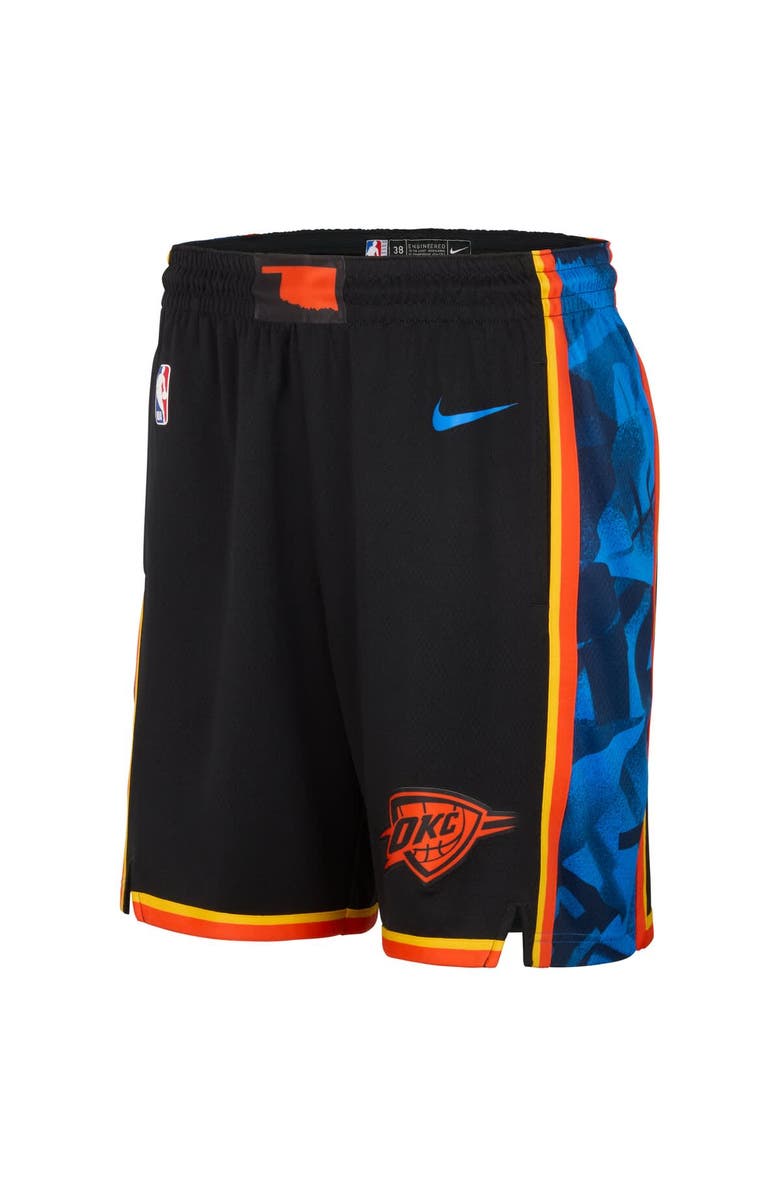 Nike Men's Nike Black Oklahoma City Thunder 2024/25 City Edition Swingman Shorts, Alternate, color, 