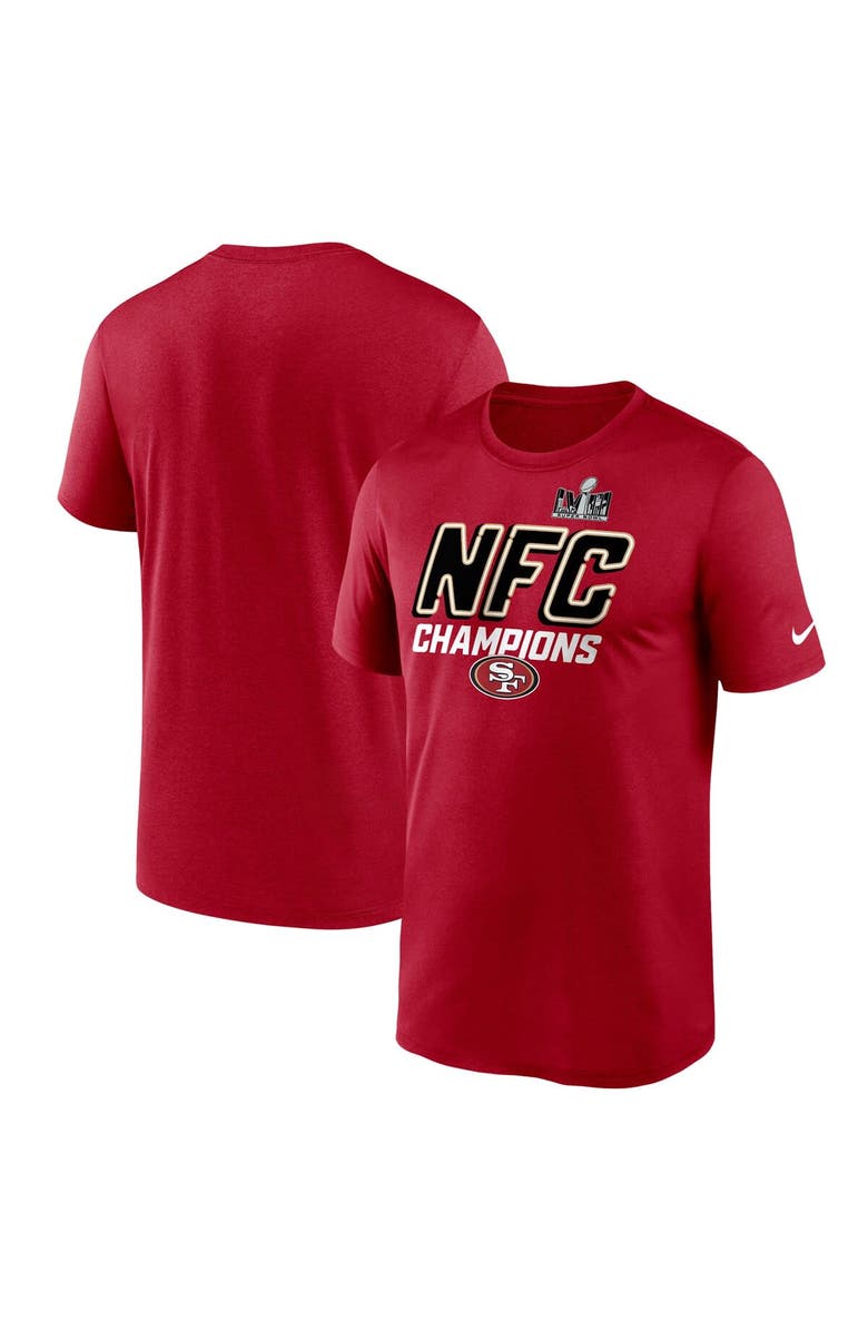 Nike Men's Nike Scarlet San Francisco 49ers 2023 NFC Champions Iconic T-Shirt, Main, color,
