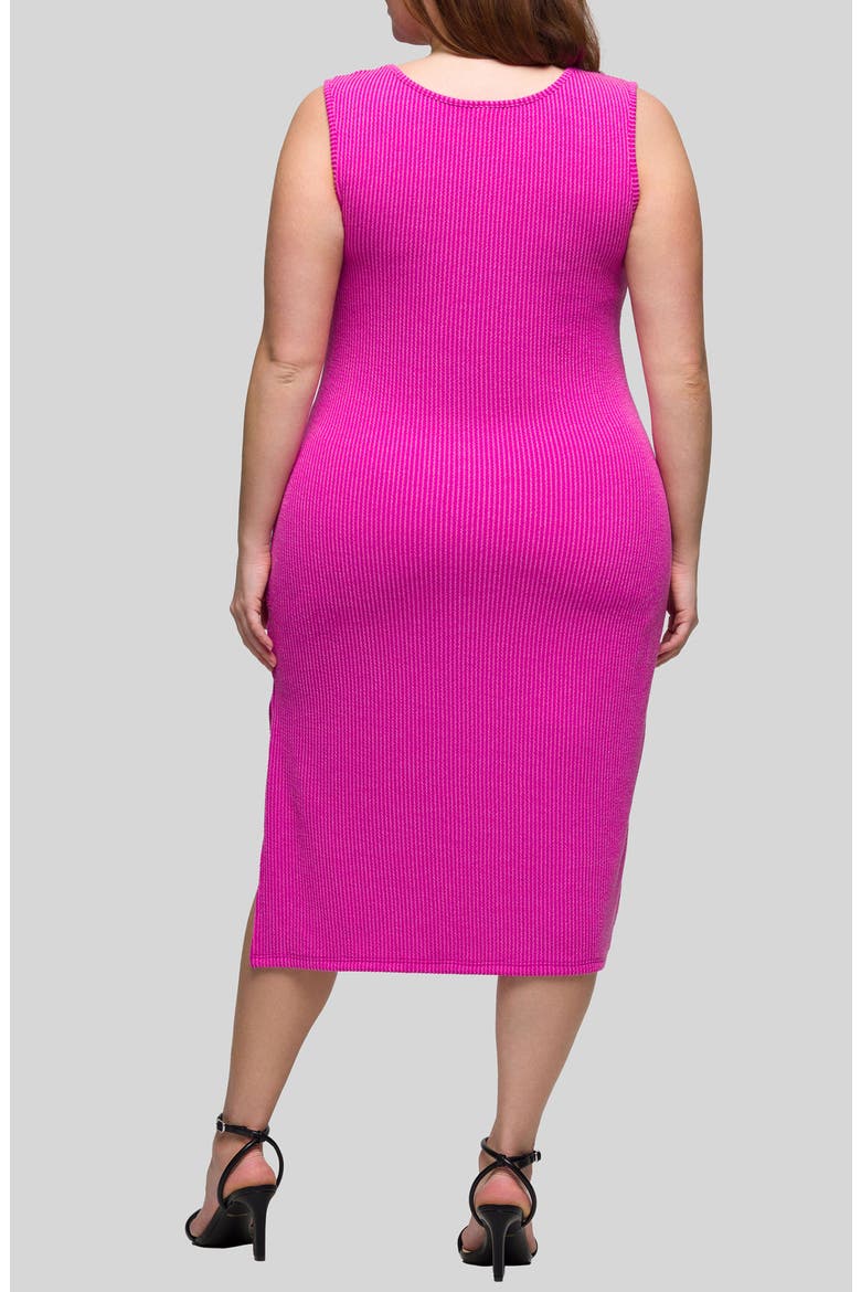 Sleeveless Rib Midi Dress, Alternate, color, PINK
