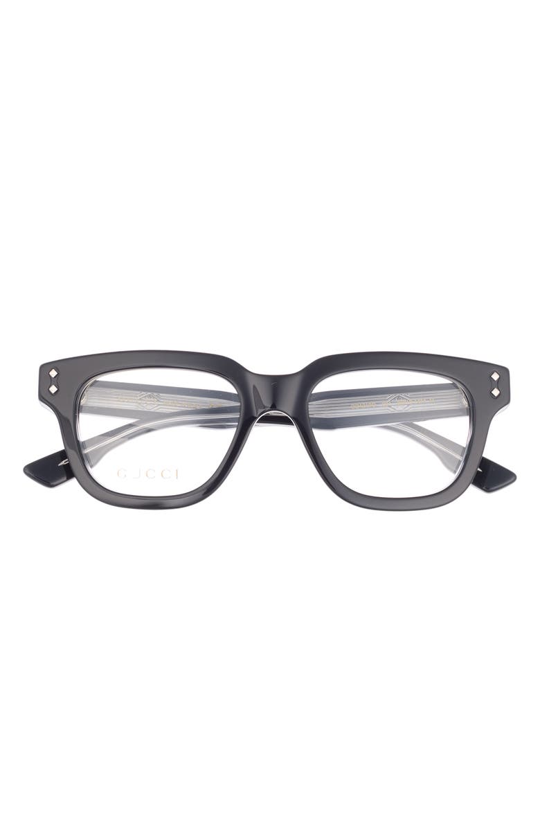 Gucci 50mm Square Optical Frames, Main, color, 