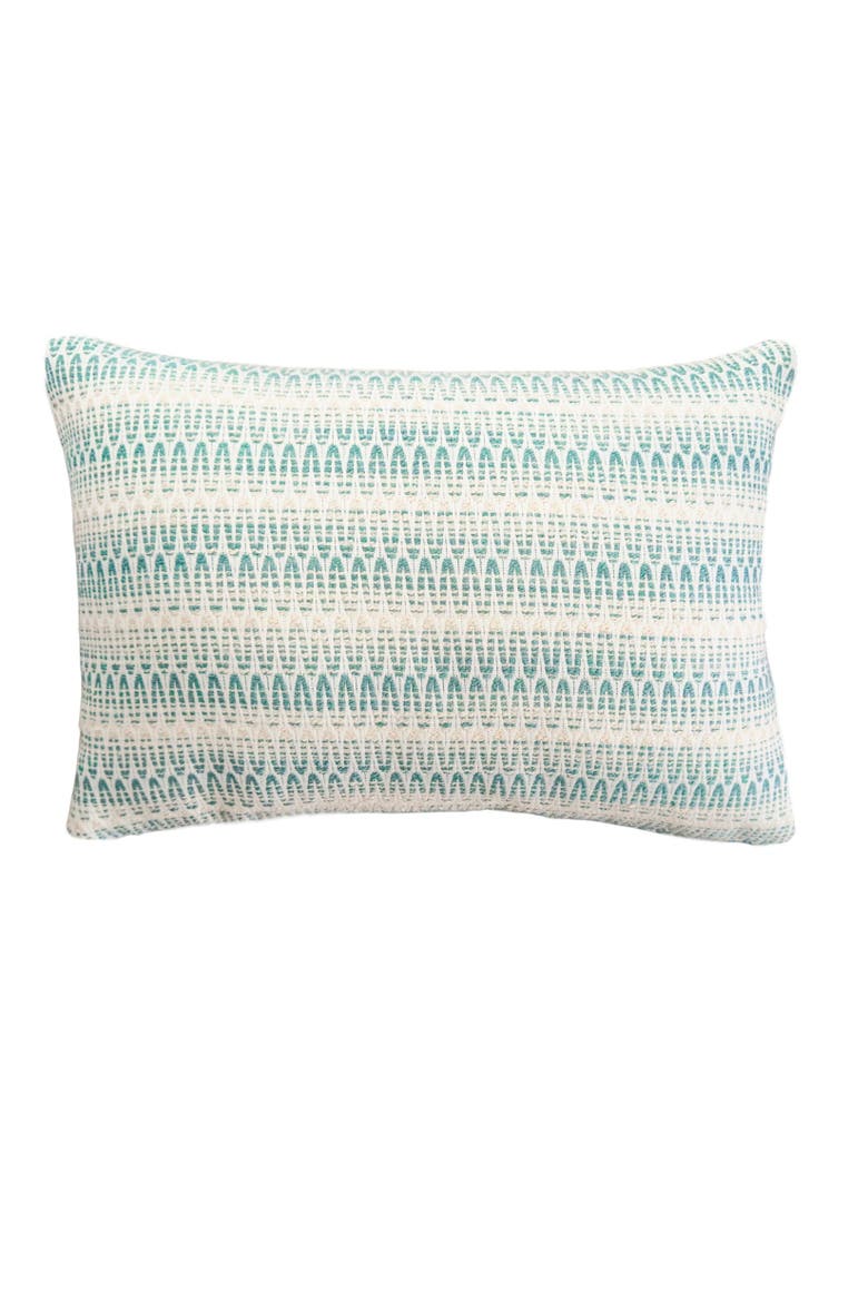 Summer Twist Indoor Outdoor Pillow, Alternate, color, Aqua