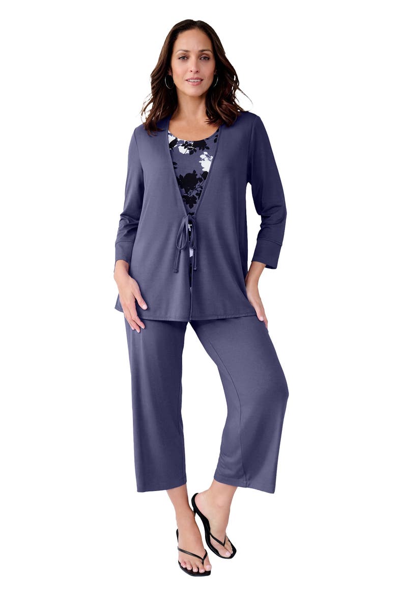 2 In 1 Layered Tunic, Main, color, DUSK GRAPHIC FLORAL