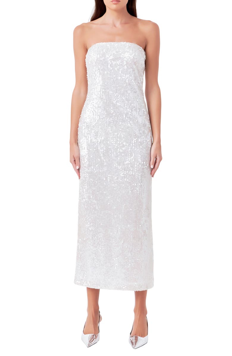 Endless Rose Sequin Strapless Maxi Dress, Main, color,