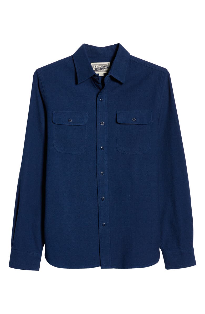 Schott NYC Washed Cotton Work Shirt, Alternate, color, 