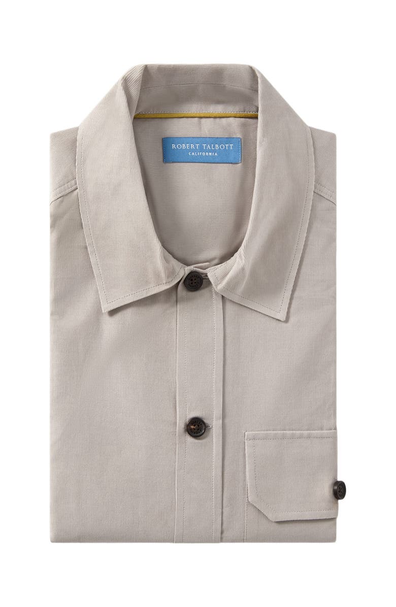 Robert Talbott Burton Pinwale Corduroy Shirt Jacket, Alternate, color, Light Gray