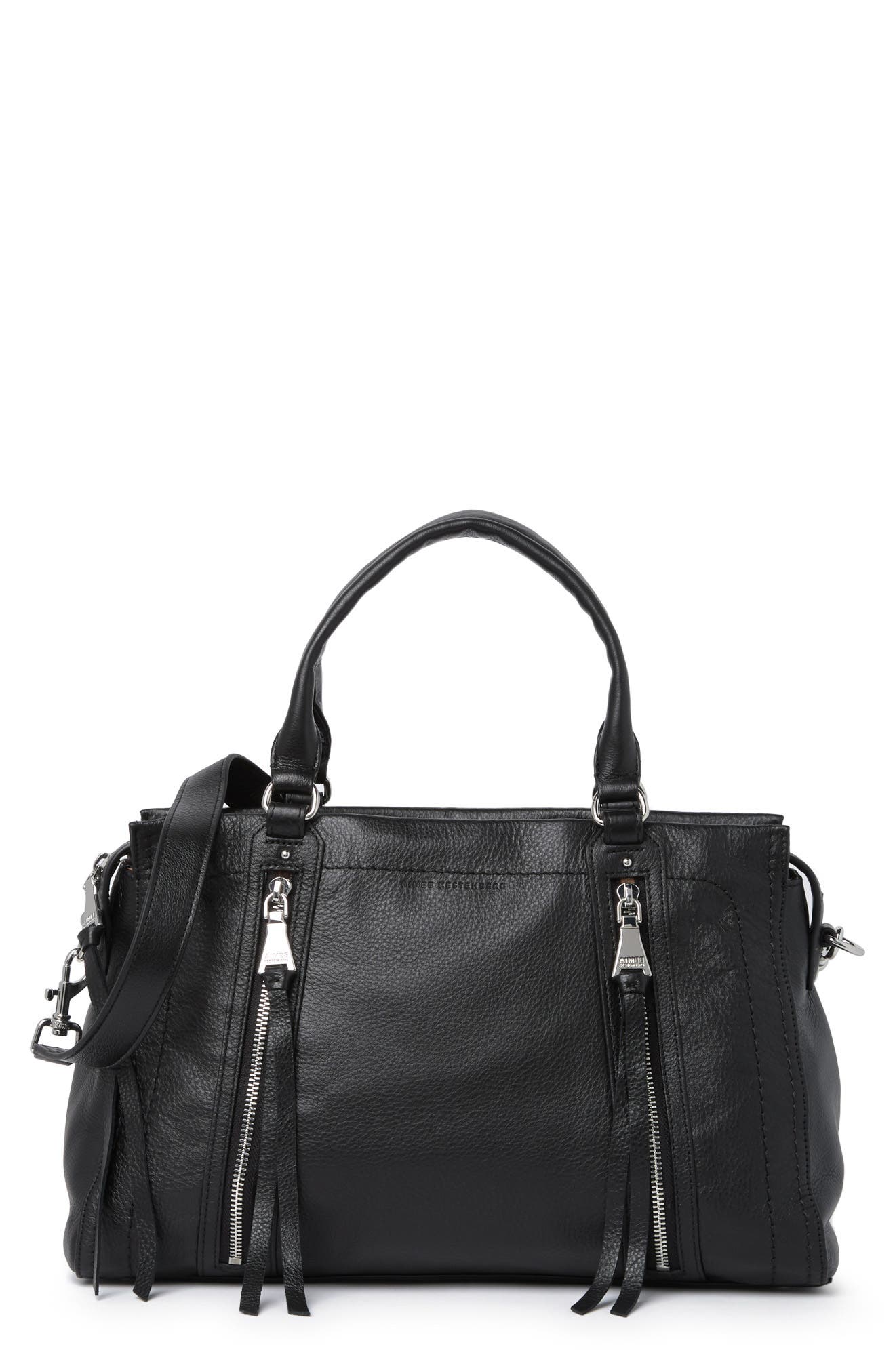 Aimee Kestenberg Zip Me Up Triple Entry Leather Satchel, Main, color, 