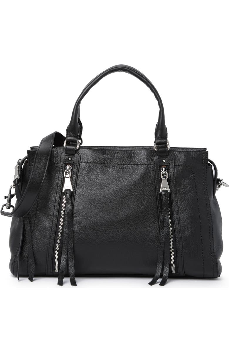 Aimee Kestenberg Zip Me Up Triple Entry Leather Satchel, Main, color,