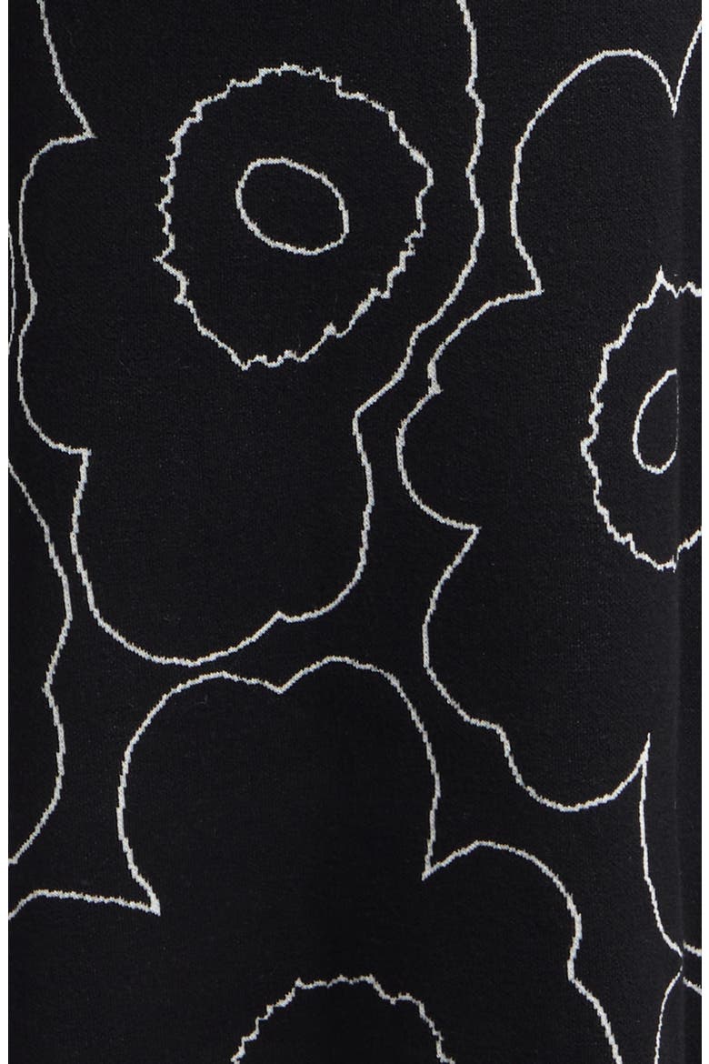 Takaisin Pirto Unikko Print Knit Wool & Cotton Blend Midi Dress, Alternate, color, BLACK OFF WHITE