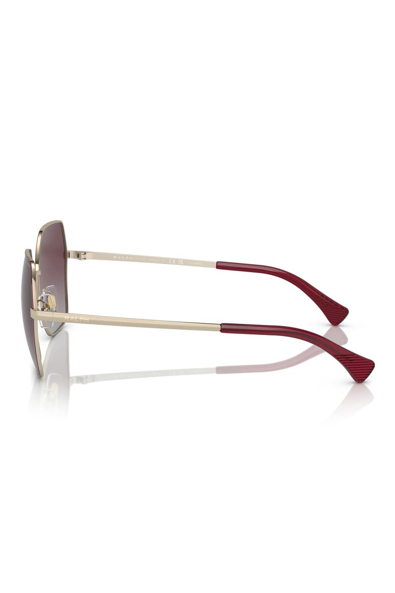 58mm Polarized Gradient Square Sunglasses, Alternate, color, BORDEAUX / GRADIENT PURPLE