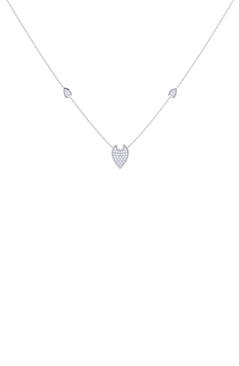 LuvMyJewelry Raindrop Diamond Pendant Necklace, Main, color,