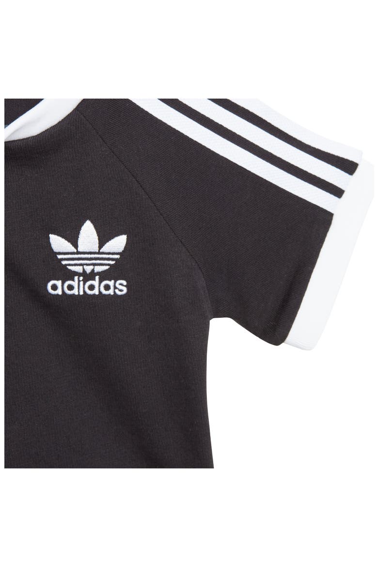 Kids' Adicolor 3-Stripes Cotton T-Shirt, Alternate, color, BLACK