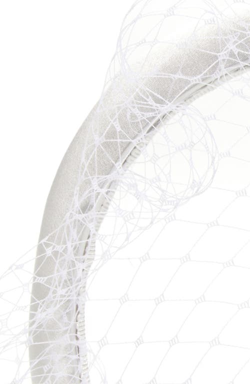 Jennifer Behr Tori Voilette Mesh-trimmed Satin Headband