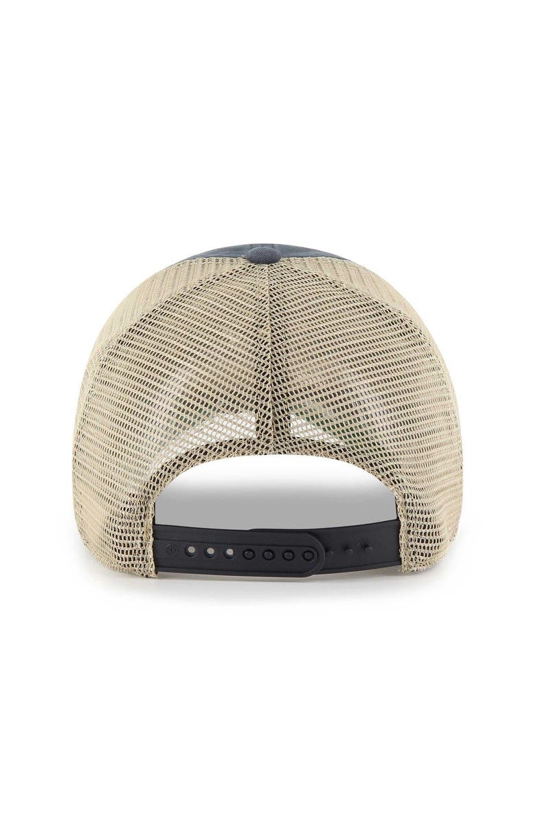 '47 Men's '47 Navy Auburn Tigers Four Stroke Clean Up Trucker Snapback Hat, Alternate, color,