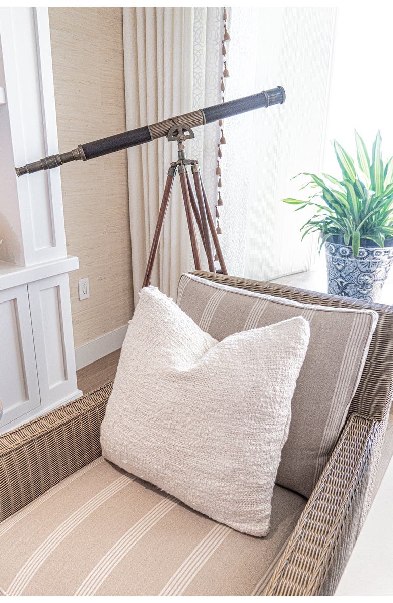 Anaya Cozy Cotton Boucle Pillow with Down Insert, Alternate, color, 