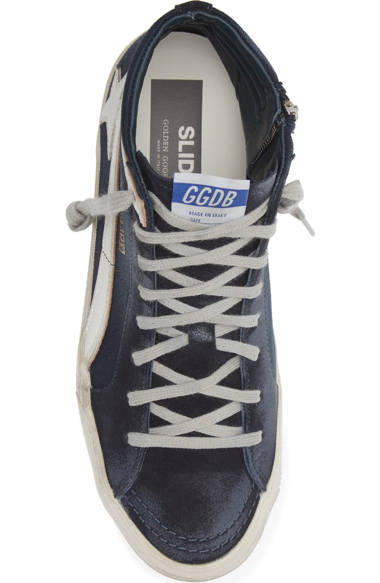 Golden Goose Slide Denim High Top Sneaker, Alternate, color,