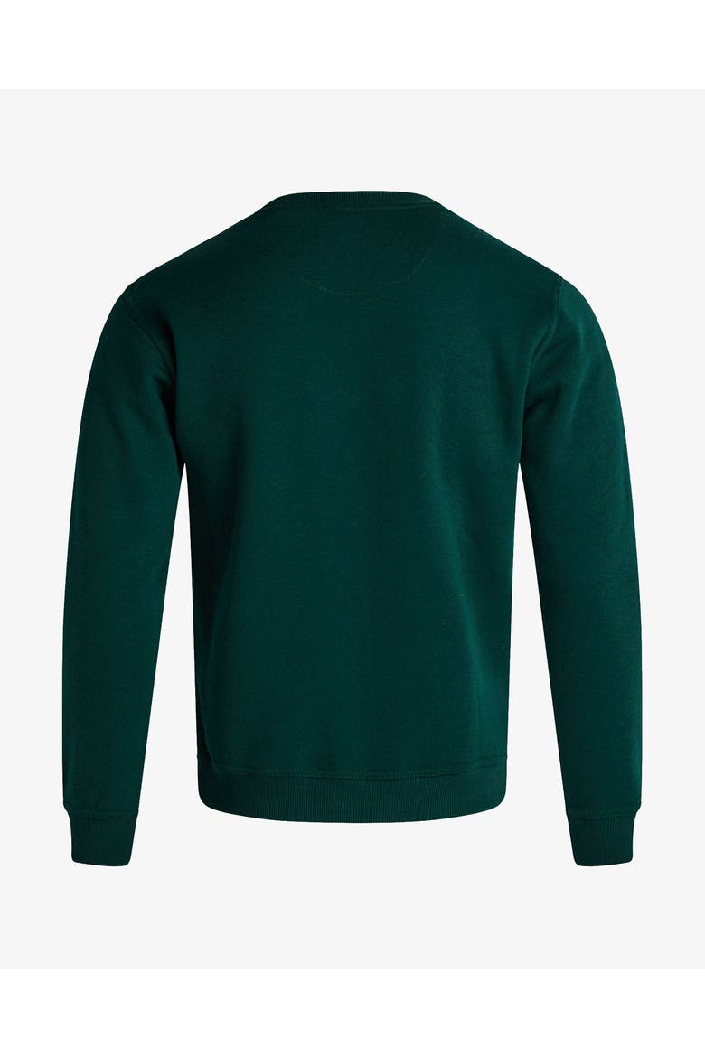 Men Fleece Crew, Alternate, color, Forest Green