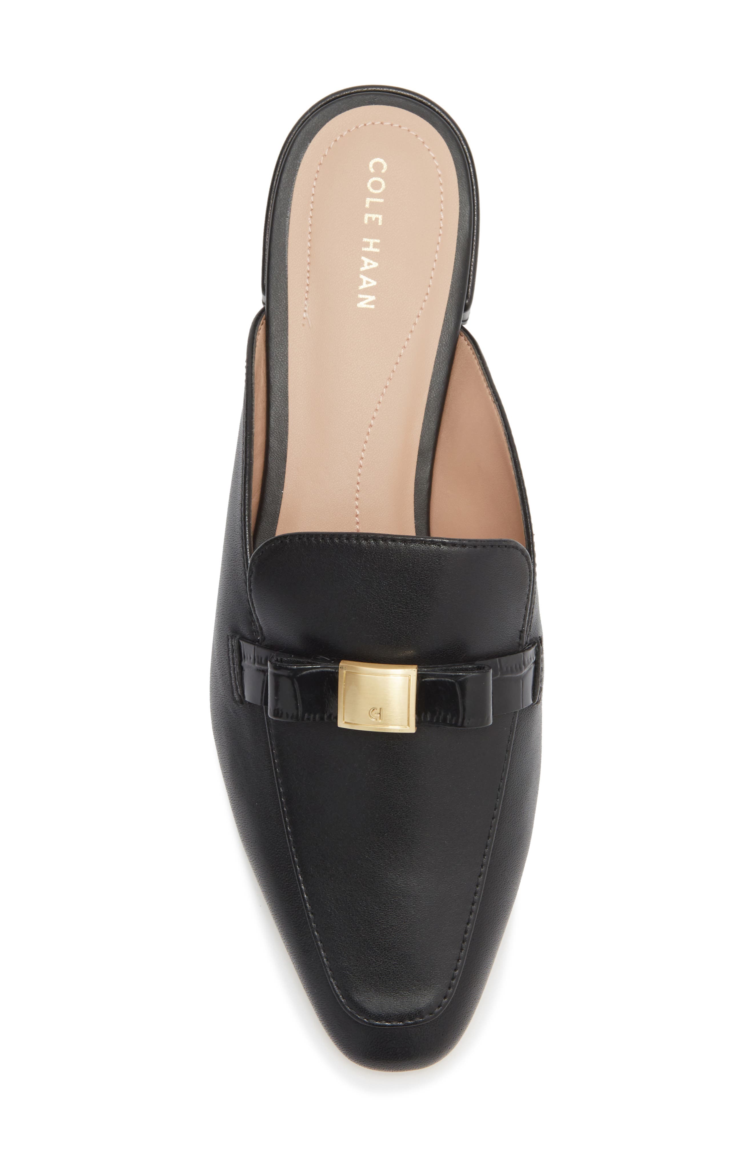 Cole Haan Pasha Bow Mule, Alternate, color, Black Leather