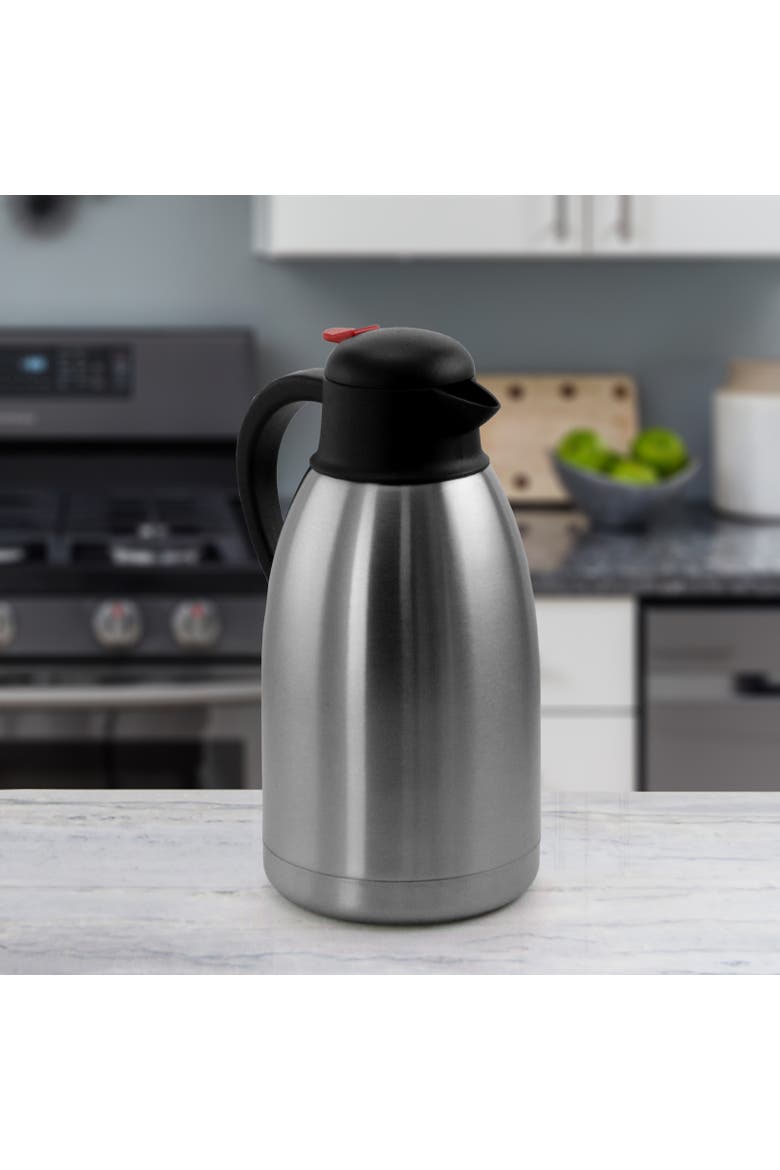 2.11 Quart Stainless Steel Thermal Beverage Carafe for Coffee and Tea, Alternate, color, Silver