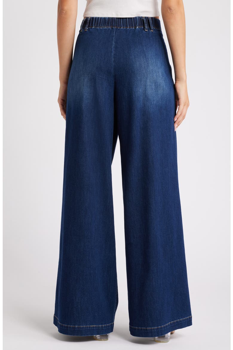 Pleated High Waist Super Wide Leg Jeans, Alternate, color, QUINLIN