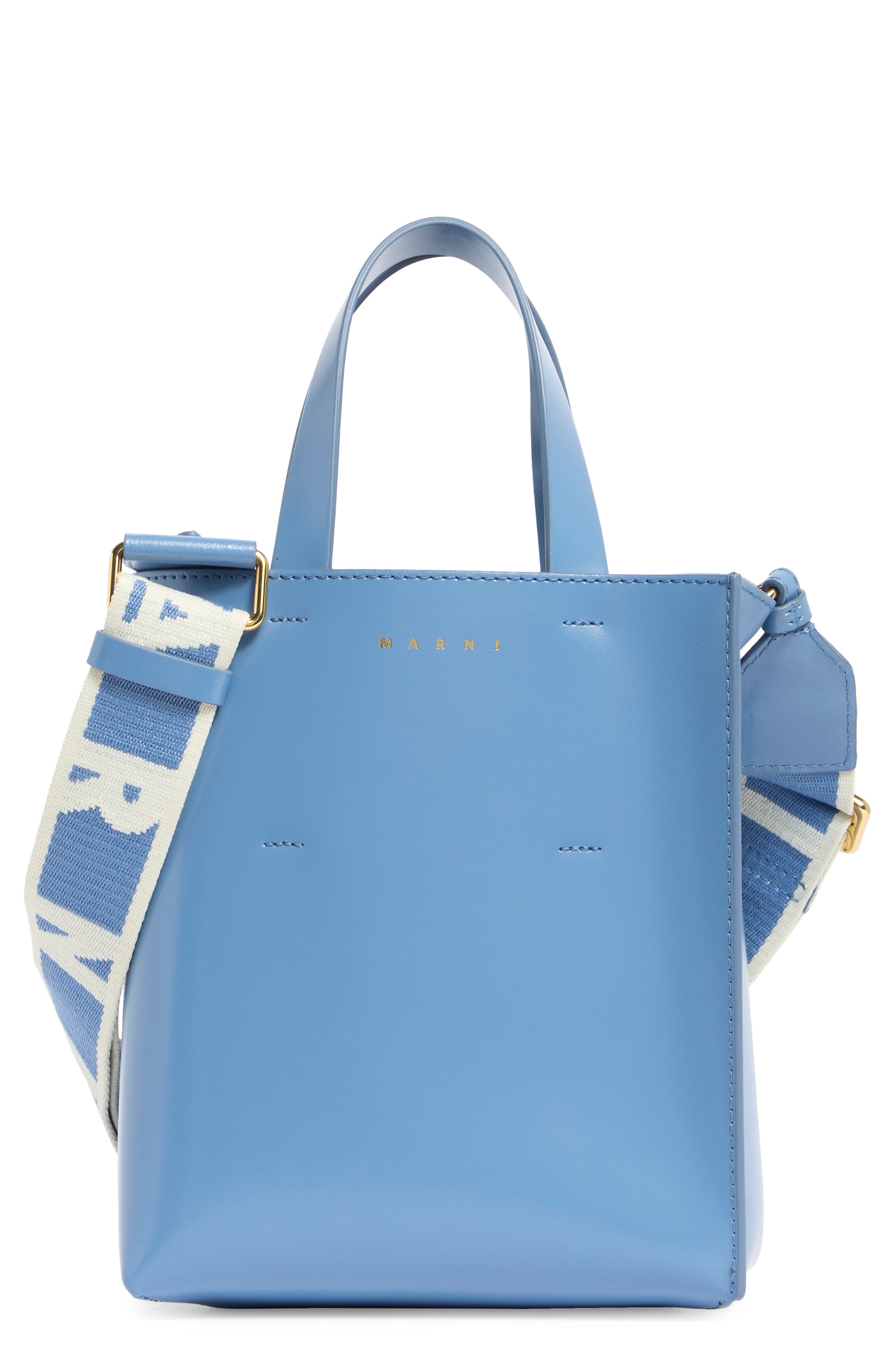 Marni Nano Museo Leather Tote, Main, color, 