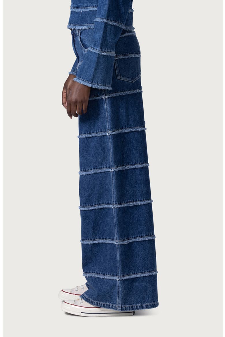 Paneled High Waist Wide Leg Jeans, Alternate, color, INDIGO