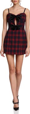 Avec Les Filles Double Bow Keyhole Minidress