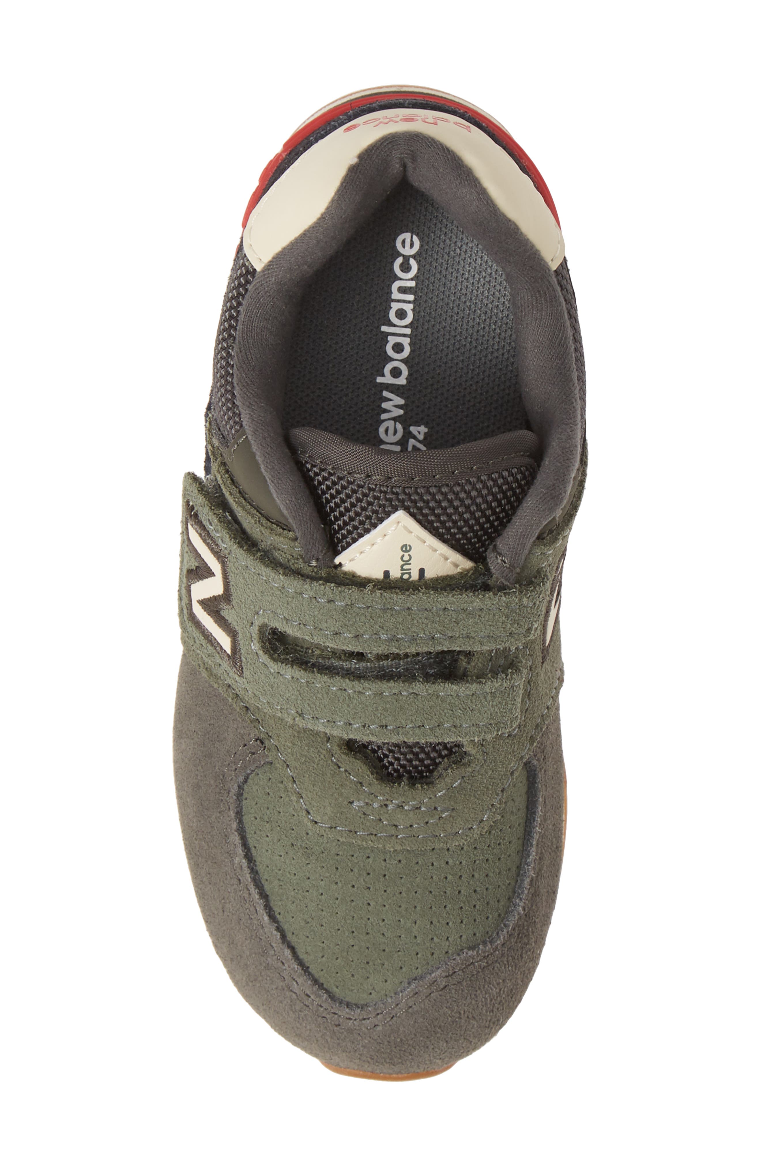 574 Classic Core Sneaker, Alternate, color, CAMO GREEN/ TEAM RED