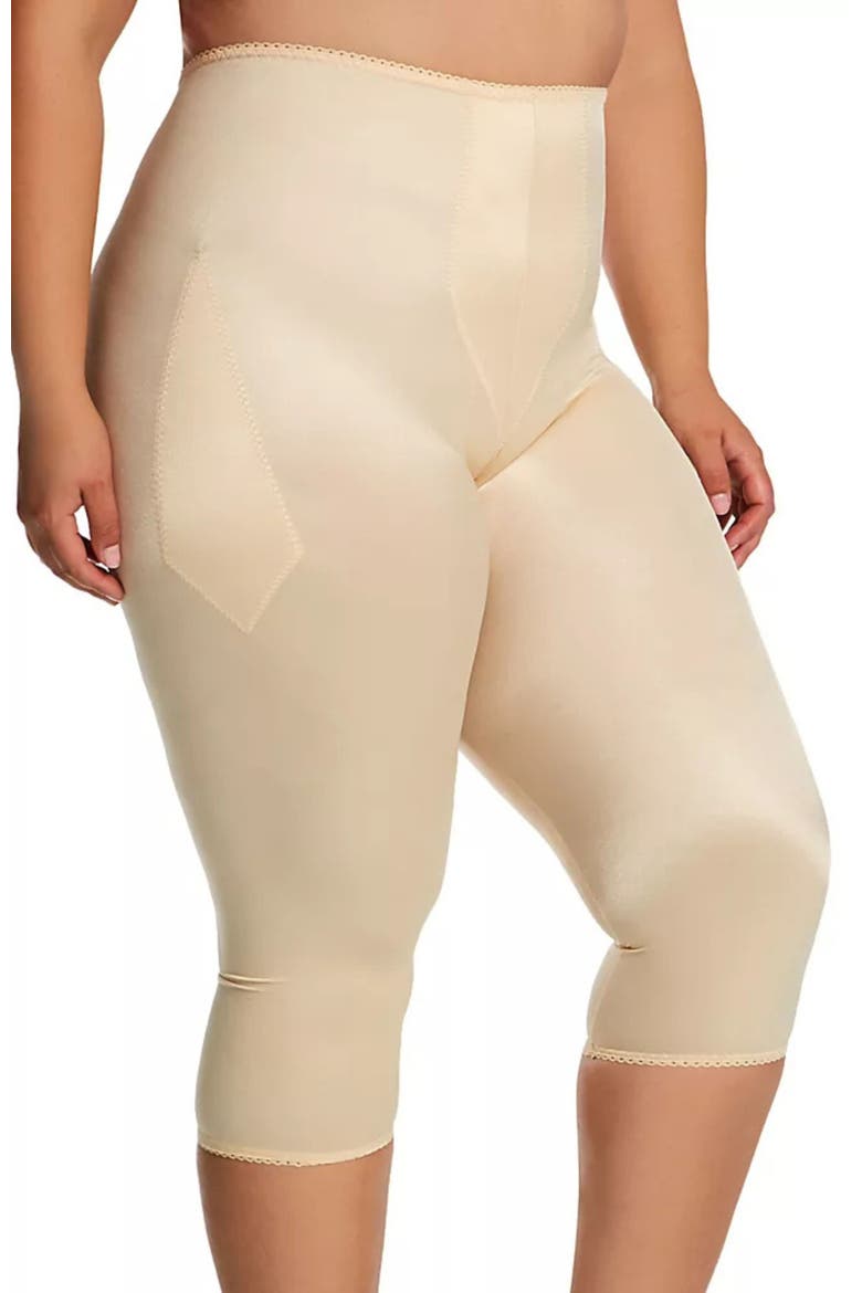 Light Shaping Capri Pant Liner With Satin 4-Way Stretch, Alternate, color, Beige