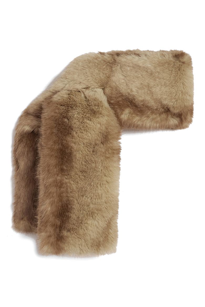 Kai Faux Fur Scarf, Alternate, color, BLONDE MINK