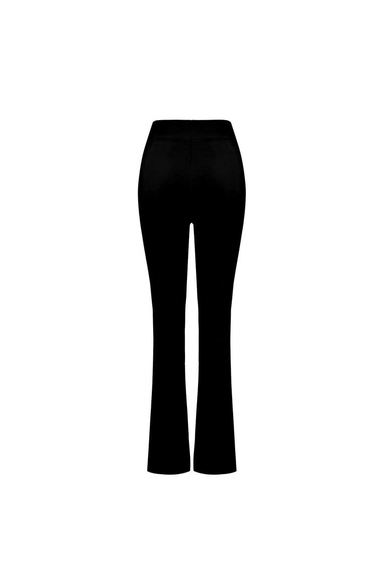 Cotton Flare Yoga Pant, Alternate, color, BLACK