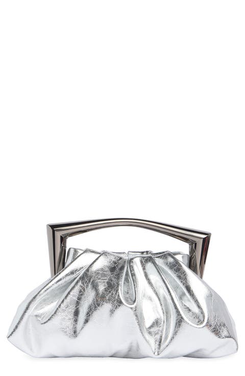 Statement Handle Metallic Clutch