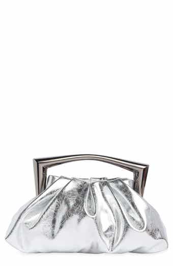 BCBG Statement Handle Metallic Clutch