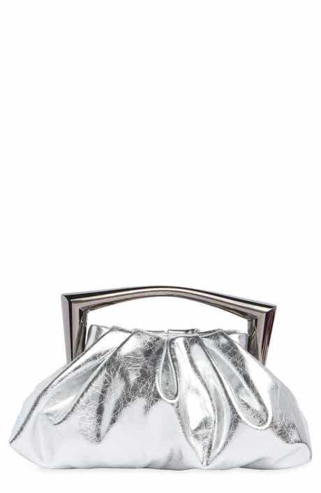 BCBG Statement Handle Metallic Clutch