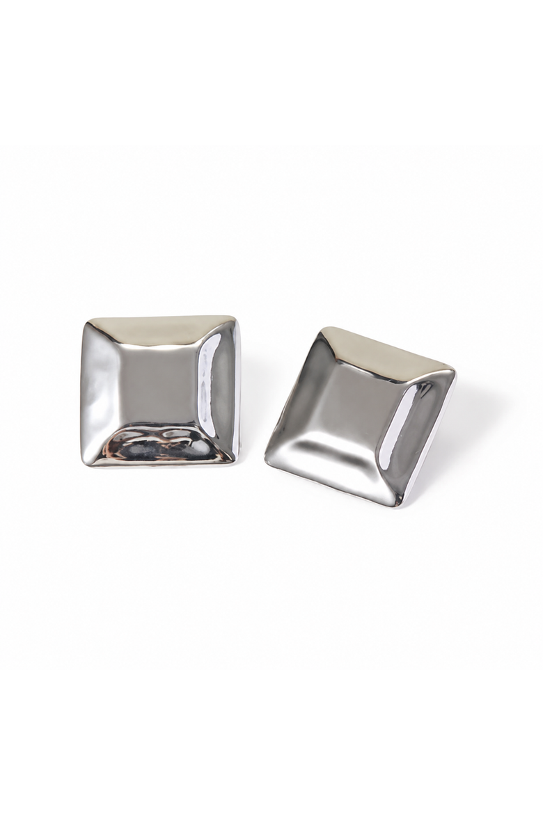 Janesa Square Earrings, Alternate, color, Gold