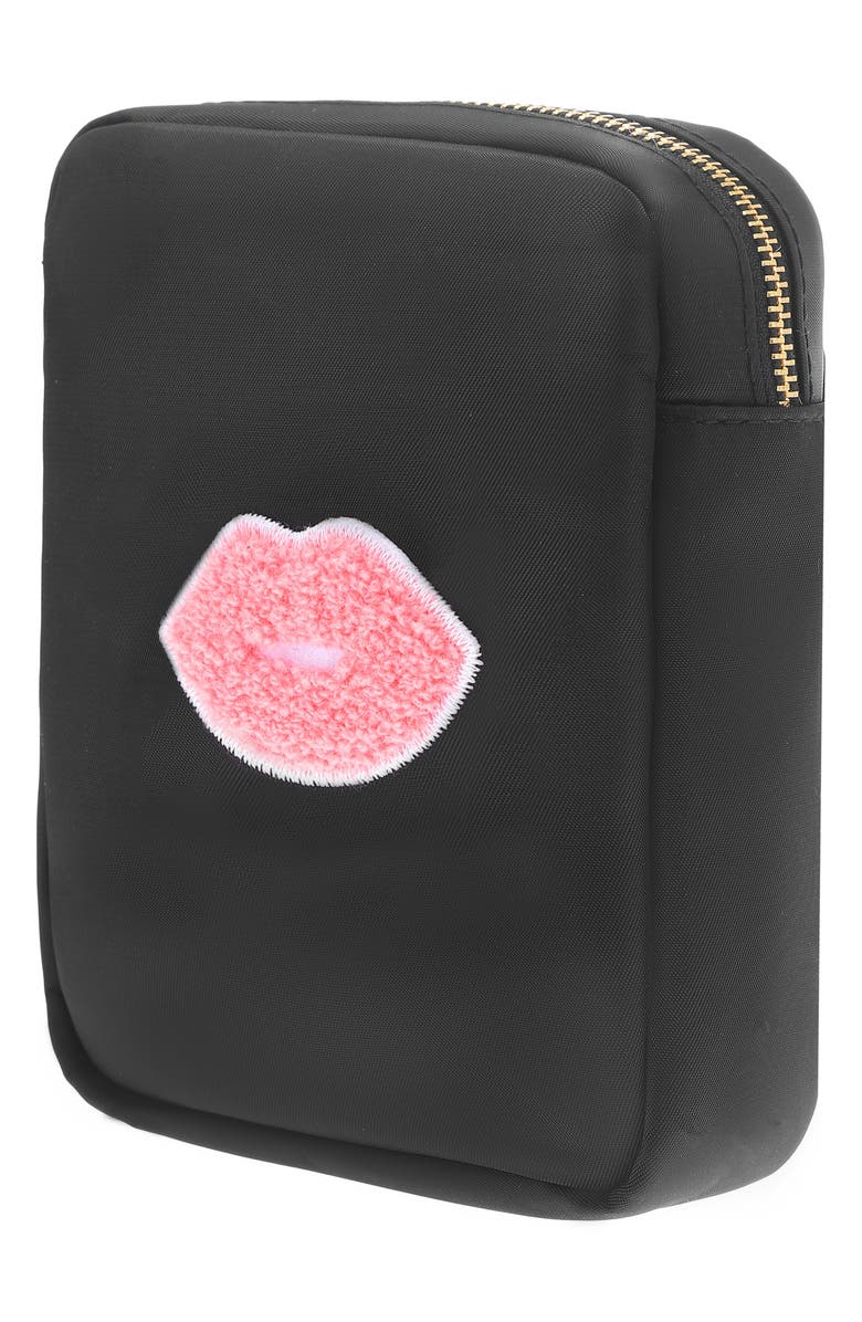 Bloc Bags Mini Kiss Cosmetics Bag, Alternate, color, Black