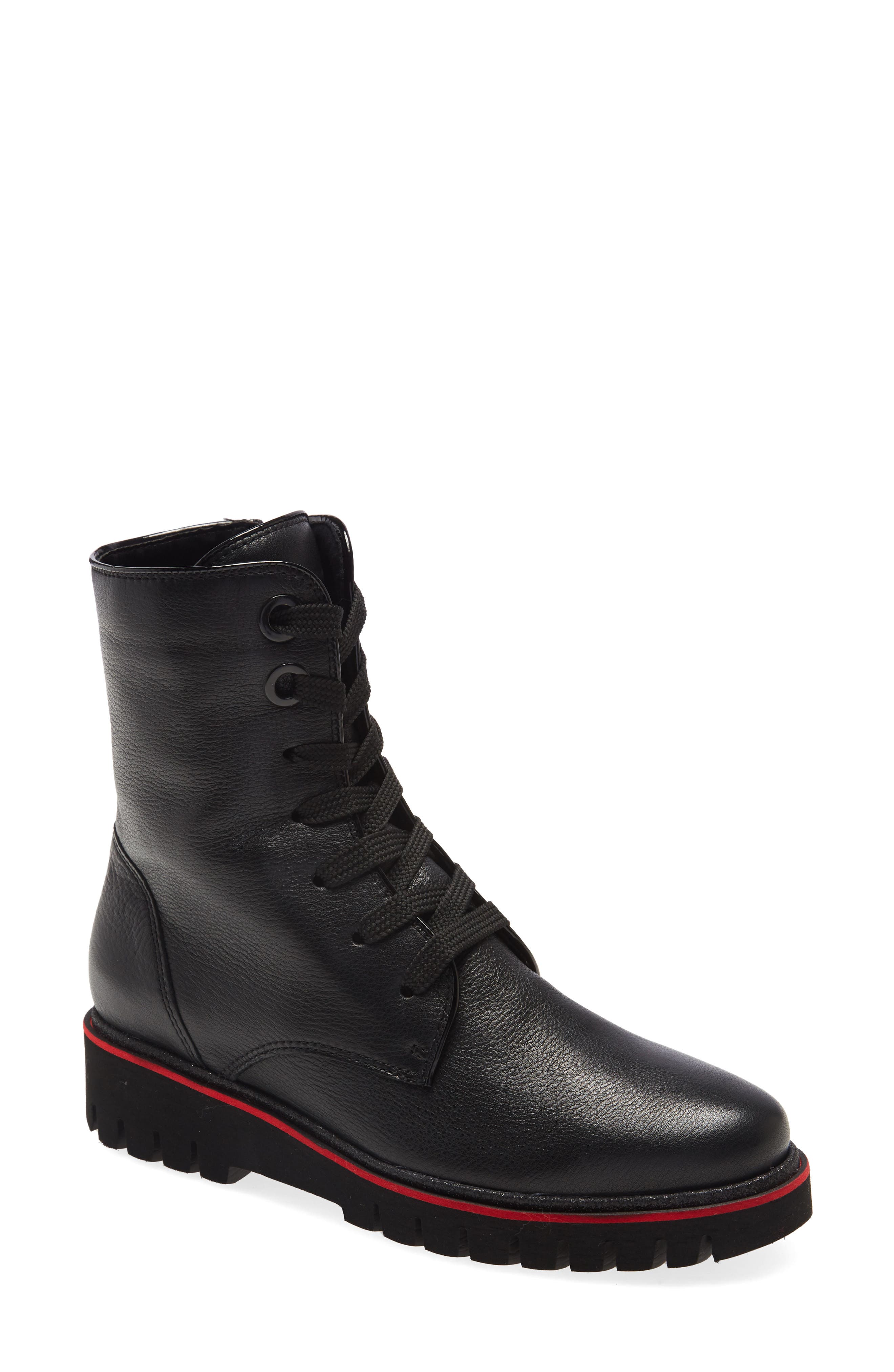 ara January Lug Sole Combat Boot, Main, color, 
