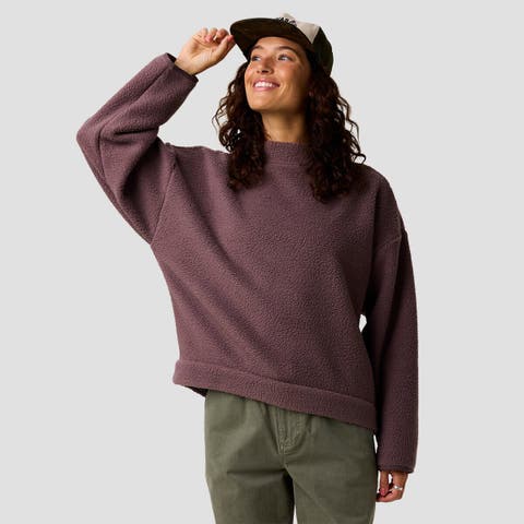 Wander Pile-Fleece Mock-Neck Top - Women's